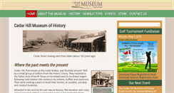 Desktop Screenshot of cedarhillmuseum.com