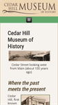 Mobile Screenshot of cedarhillmuseum.com
