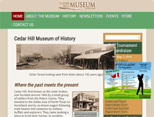 Tablet Screenshot of cedarhillmuseum.com